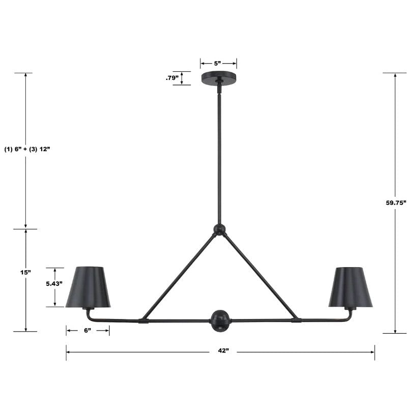 Crystorama Xavier 2 Light Chandelier Lighting