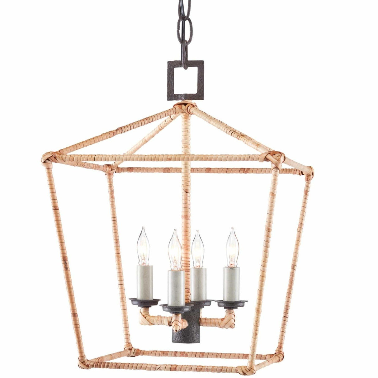 Currey and Company Denison Lantern - Rattan Lighting