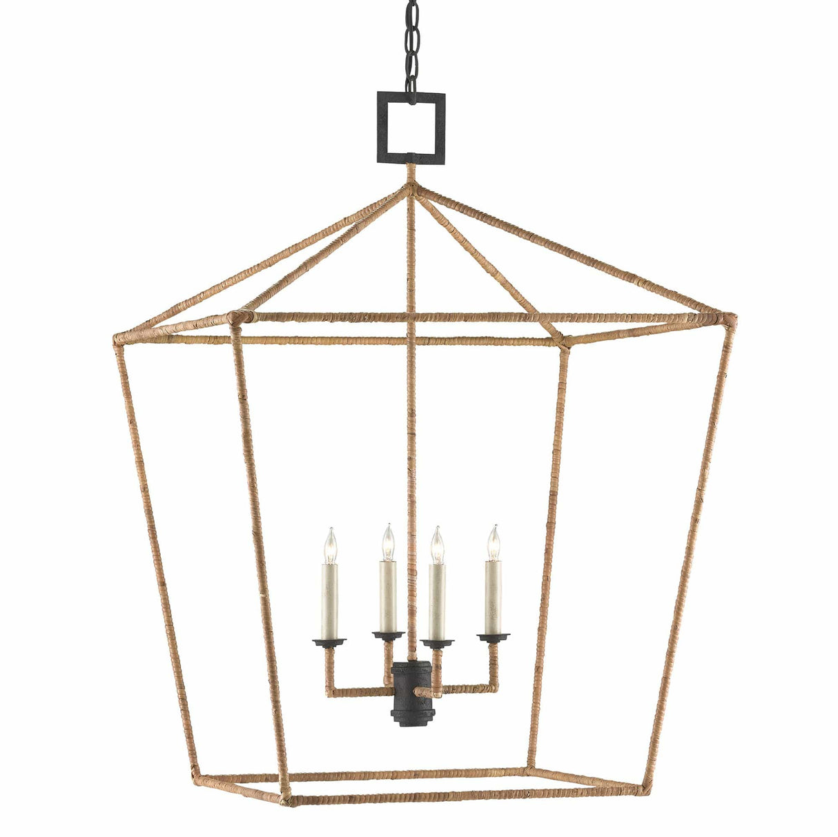 Currey and Company Denison Lantern - Rattan Lighting currey-co-9000-0611
