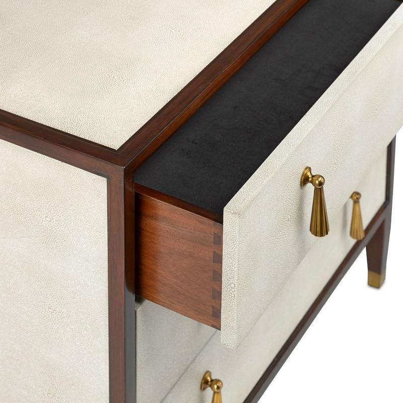 Currey and Company Evie Shagreen Chest Furniture currey-co-3000-0141
