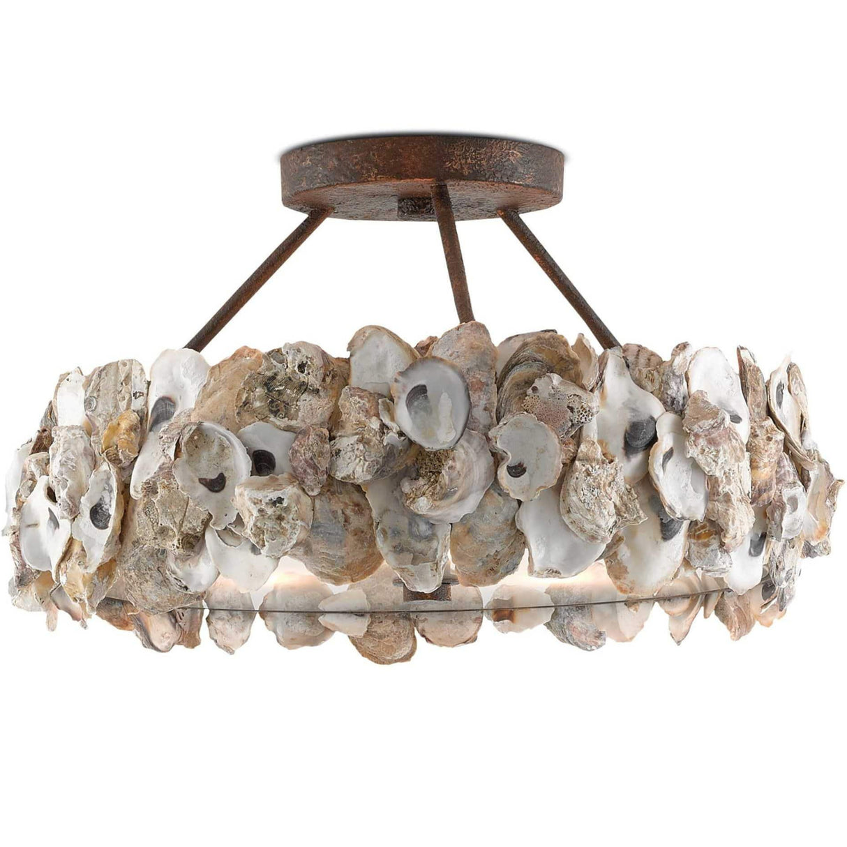 Currey and Company Oyster Semi-Flush Mount Lighting currey-co-9000-0265