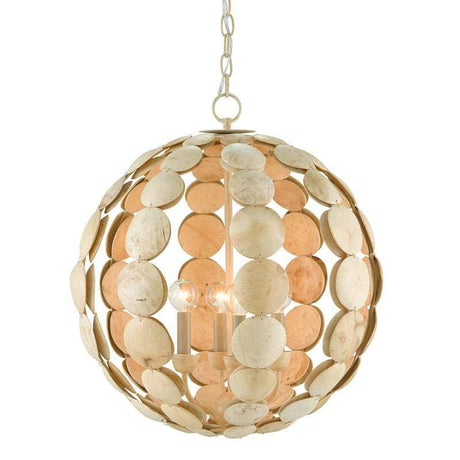 Currey and Company Tartufo Coco Shell Chandelier Lighting currey-co-9000-0806