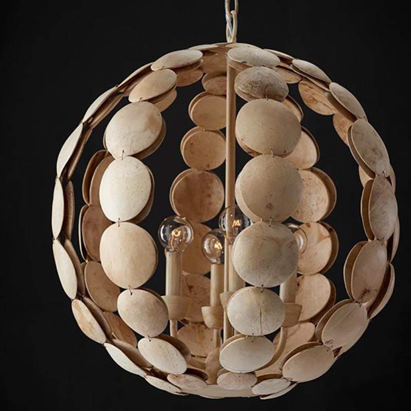 Currey and Company Tartufo Coco Shell Chandelier Lighting currey-co-9000-0806