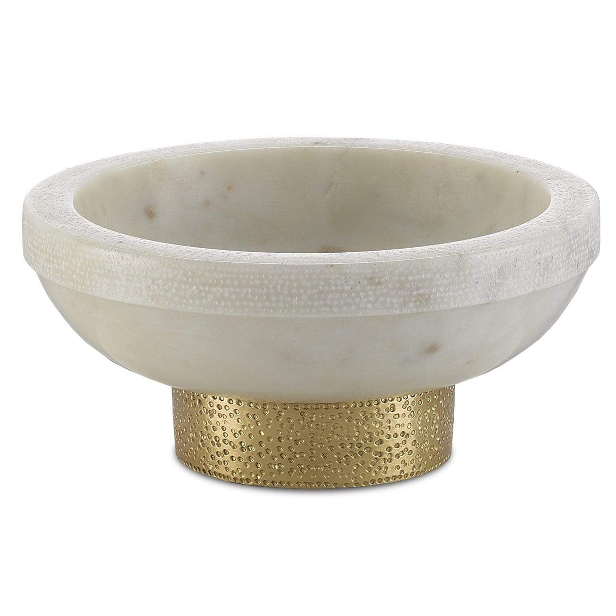 Currey and Company Valor Bowl - White Decor