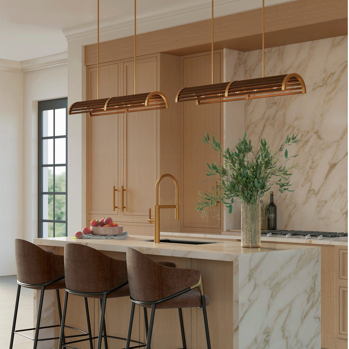 Currey & Company Woodbine Rectangular Chandelier Lighting currey-co-9000-0967