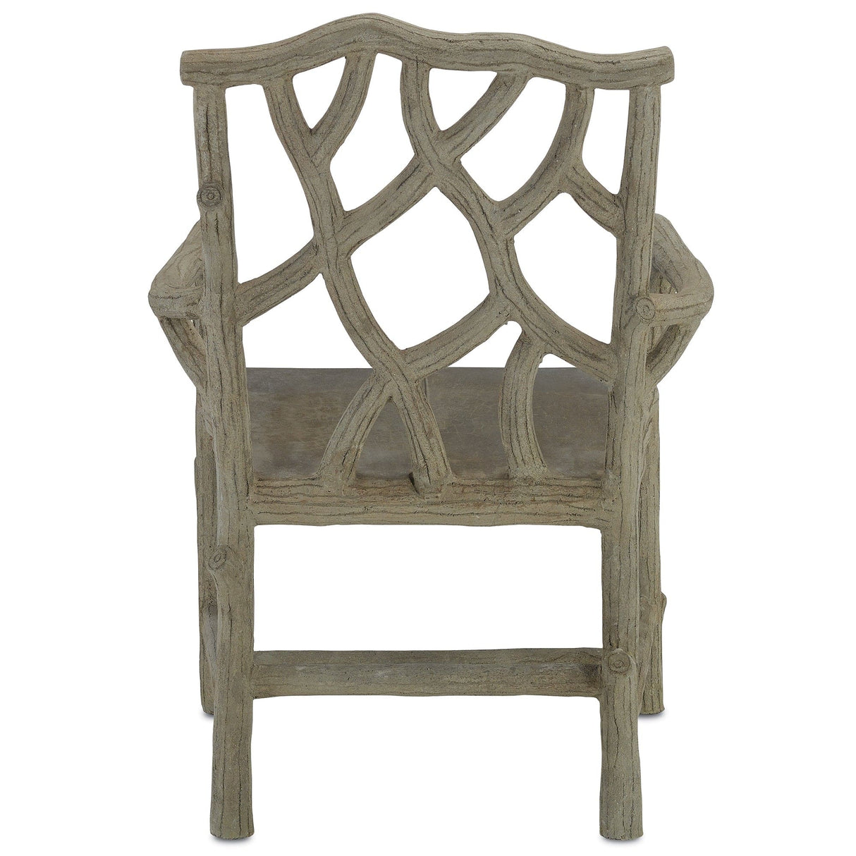 Currey & Company Woodland Faux Bois Arm Chair Furniture currey-co-2706