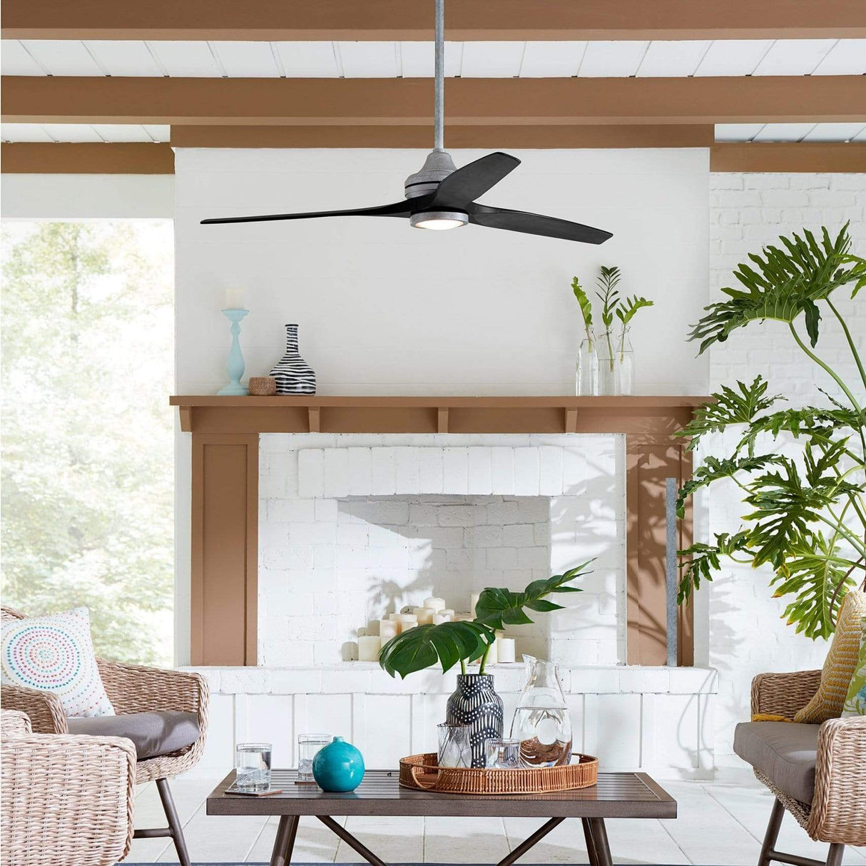 Fanimation Spitfire Fan - Galvanized/Black Lighting