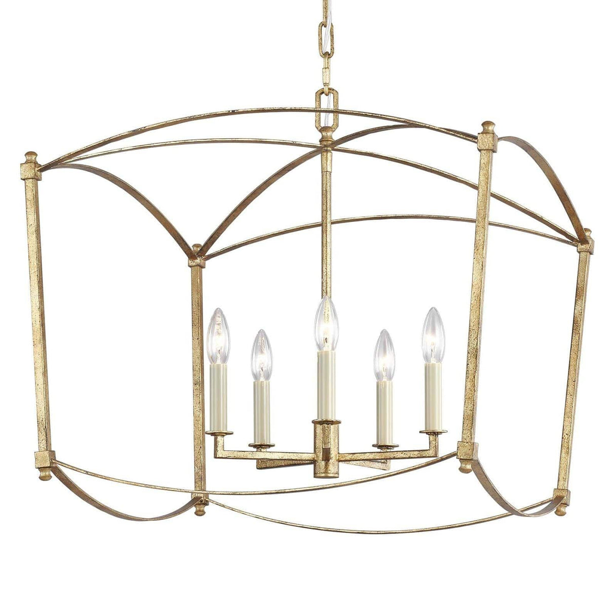 Feiss Thayer 5 Light Lantern Lighting feiss-F3325/5ADB 014817592511