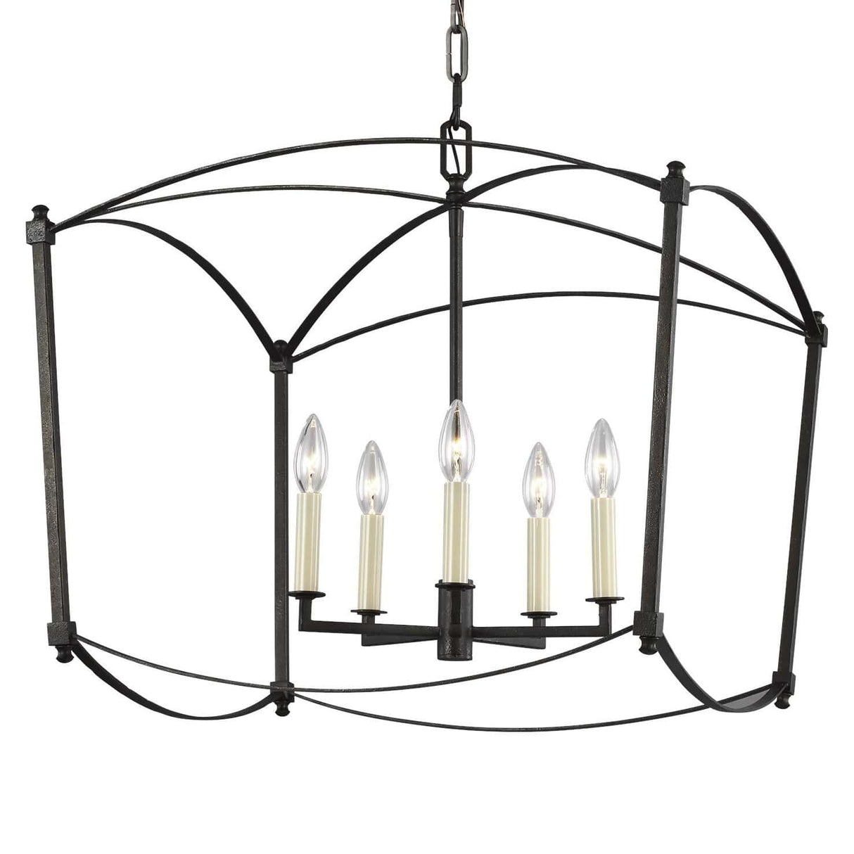 Feiss Thayer 5 Light Lantern Lighting feiss-F3325/5SMS 014817592528