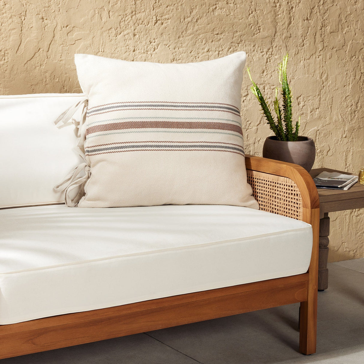 Four Hands Dashel Center Stripe Outdoor Pillow Outdoor four-hands-237353-001