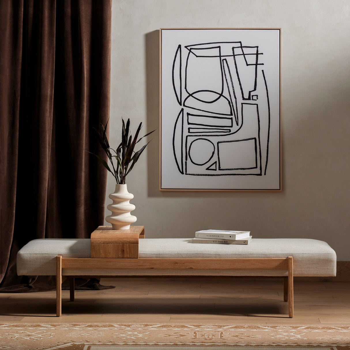 Four Hands Fawkes Bench Furniture four-hands-223315-002 801542670702