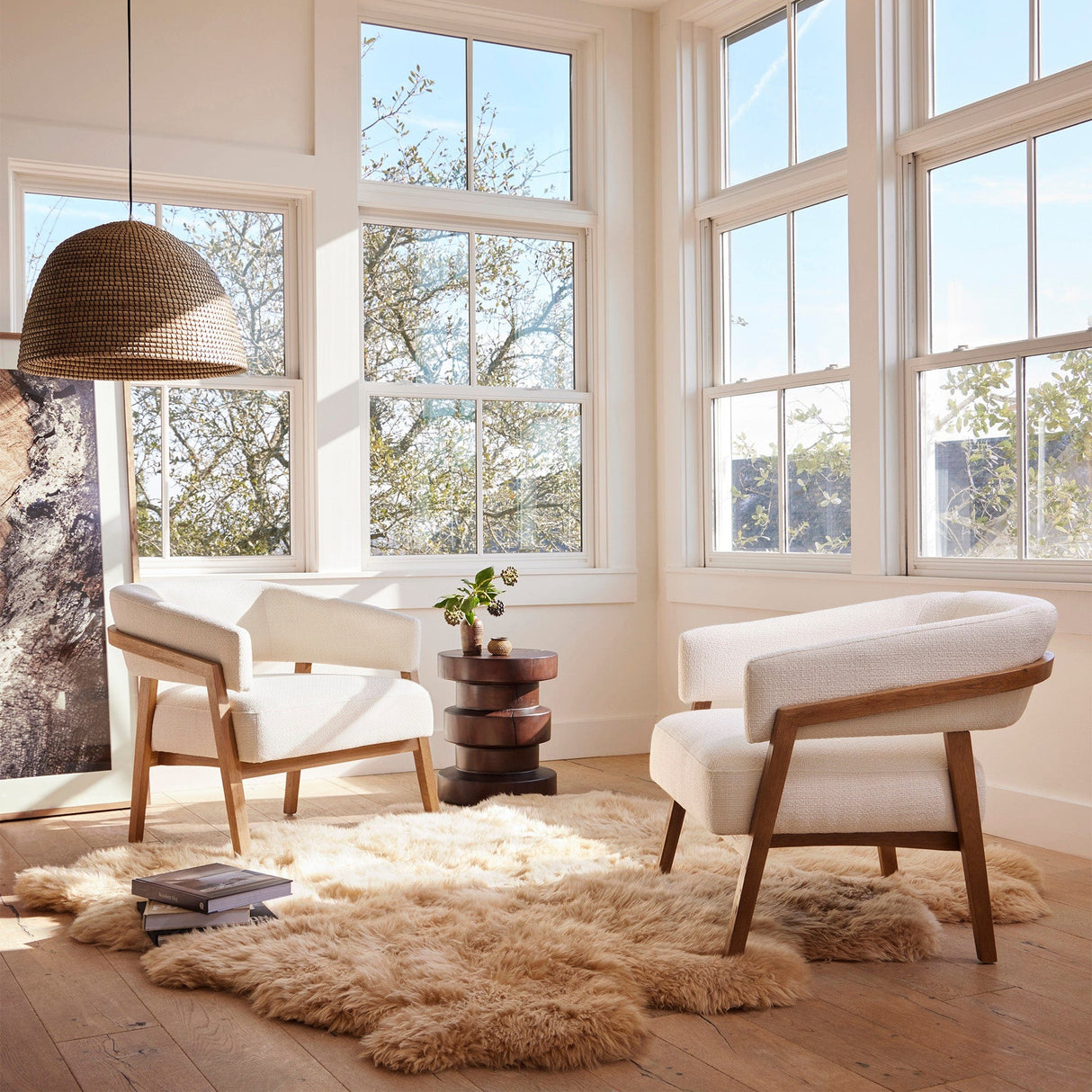 Four Hands Lalo Lambskin Rug Rugs