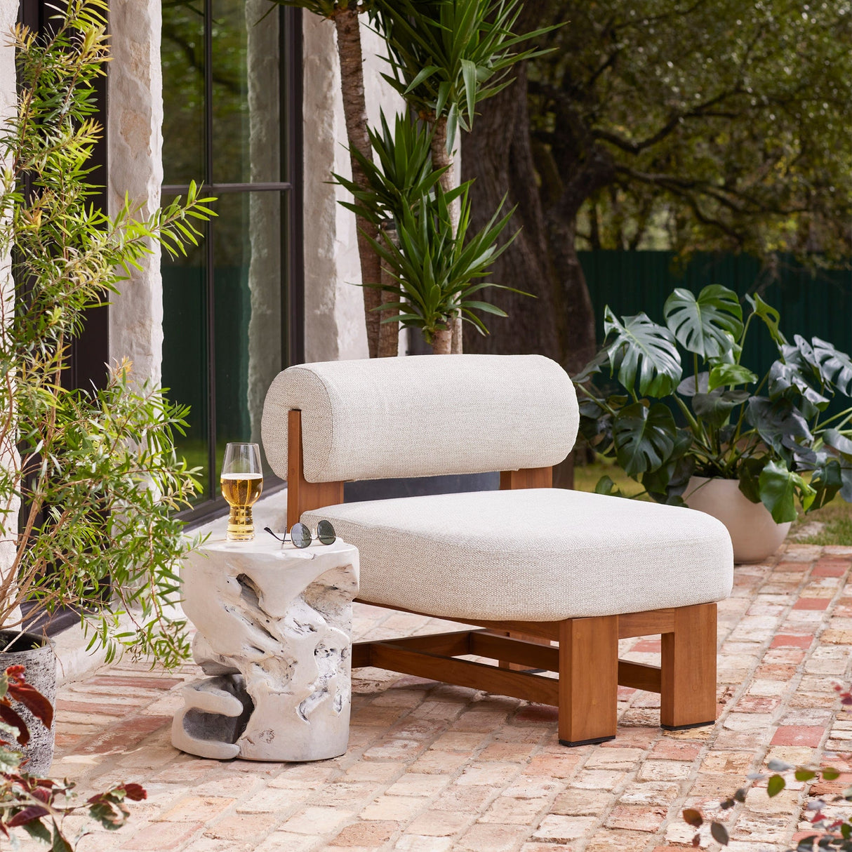 Four Hands Outdoor Teak Stool Outdoor