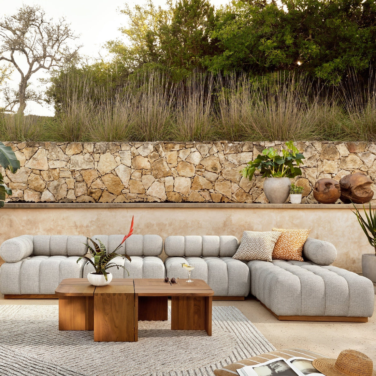 Four Hands Roma Outdoor 3-Piece Sectional Furniture