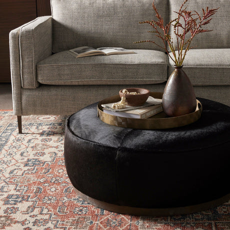 Four Hands Sinclair Large Round Ottoman Furniture