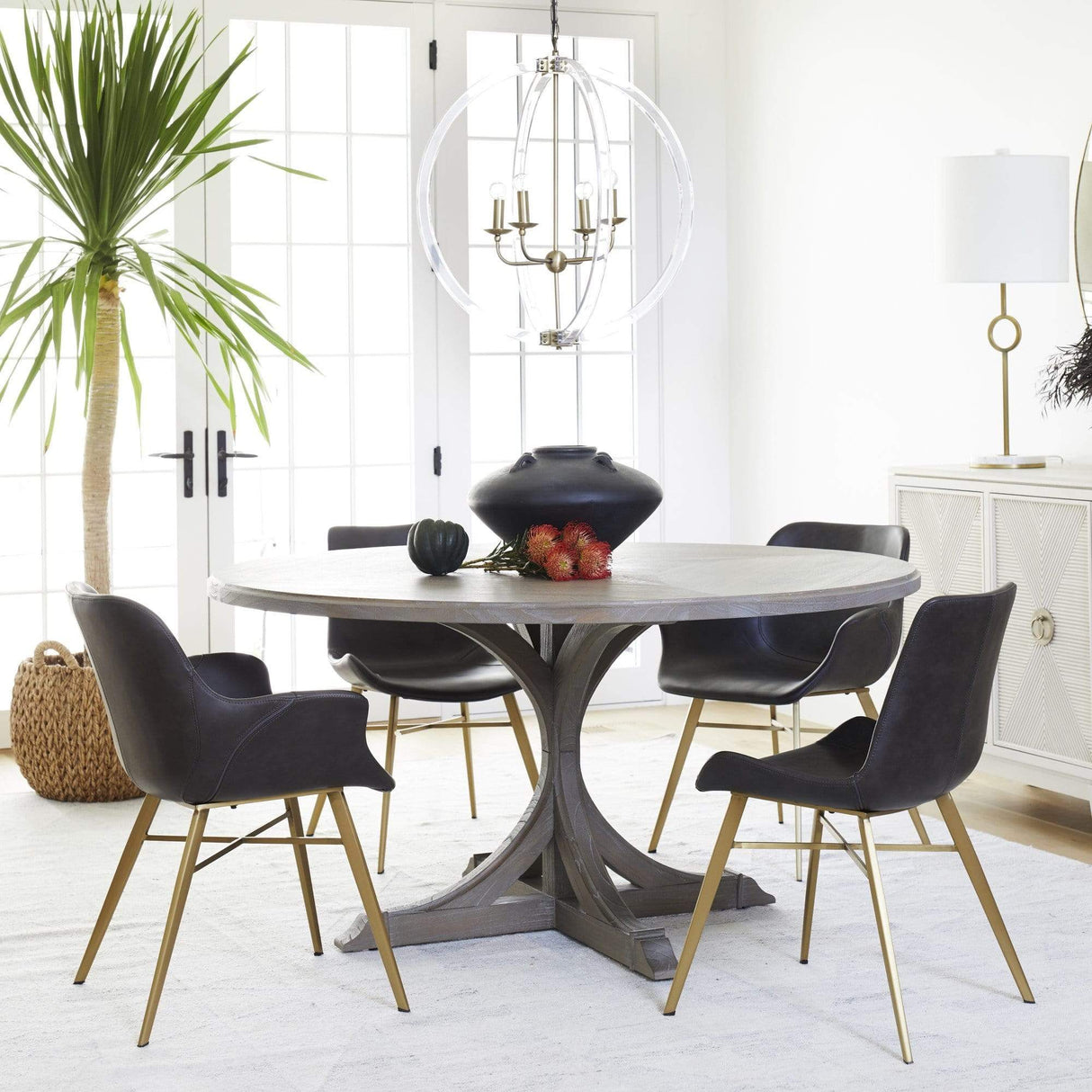 Gabby Adams Round Dining Table - Gray Furniture gabby-SCH-167235 00842728102297