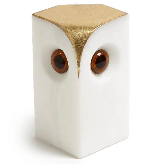Global Views Alabaster Owls Pillow & Decor