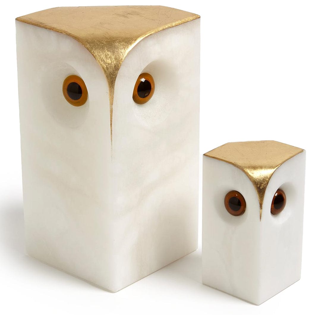 Global Views Alabaster Owls Pillow & Decor