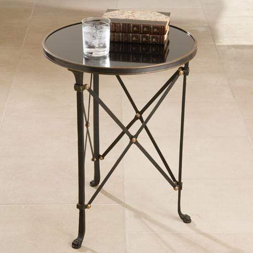 Global Views Directoire Table-Brass and Black Granite Furniture Global-Views-8497-Brass-Black-Granite 00651083184974