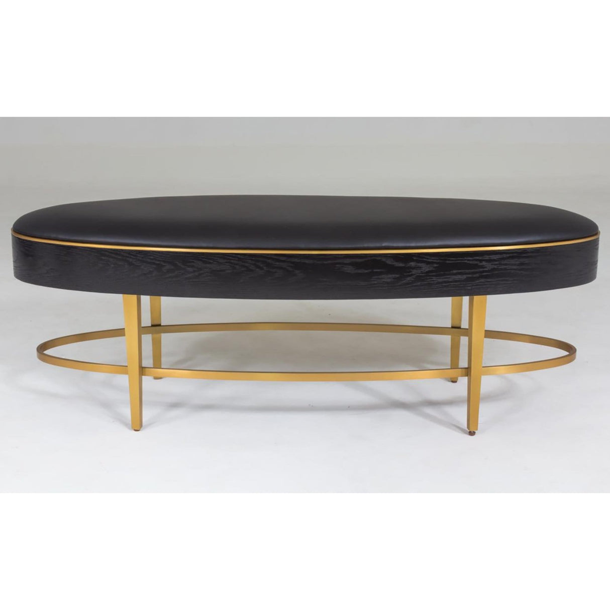 Global Views Ellipse Bench - Ebony Furniture global-views-AG2.20018 00651083075227