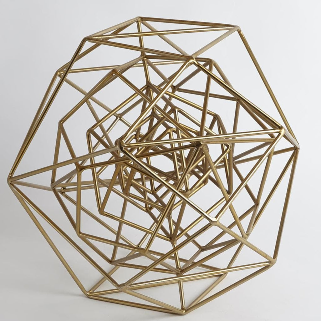 Global Views Geo Sculpture - Gold Decor global-views-9.92621 651083926215