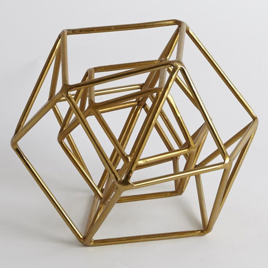 Global Views Geo Sculpture - Gold Decor Global-Views-9.92623 00651083926239