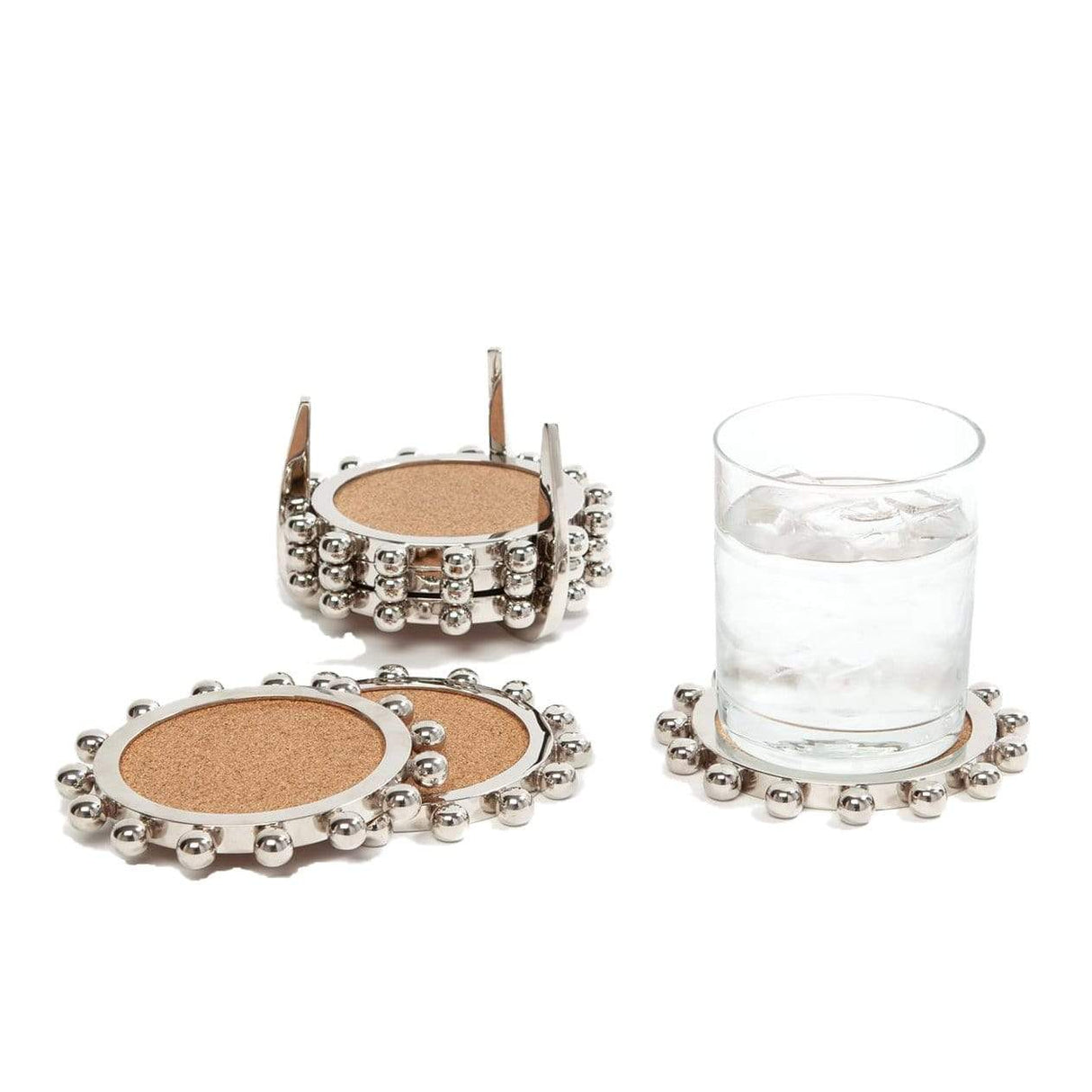 Global Views Julia Buckingham Starburst Crown Coasters - Nickel Pillow & Decor global-views-JB9.90122