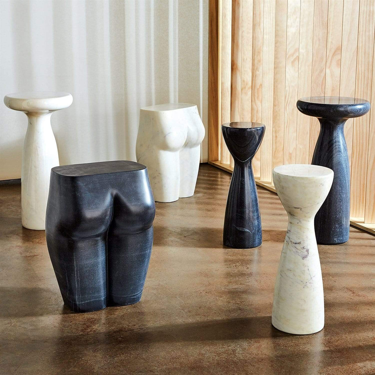 Global Views L'Homme Stool Furniture