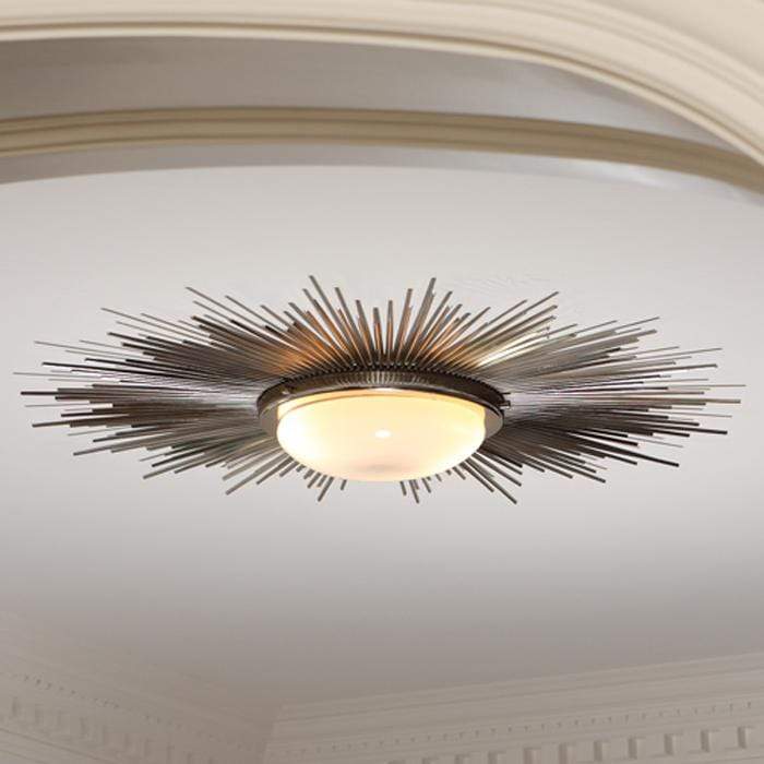 Global Views Sunburst Light Fixture - Nickel Lighting Global-Views-9.91412 00651083914120