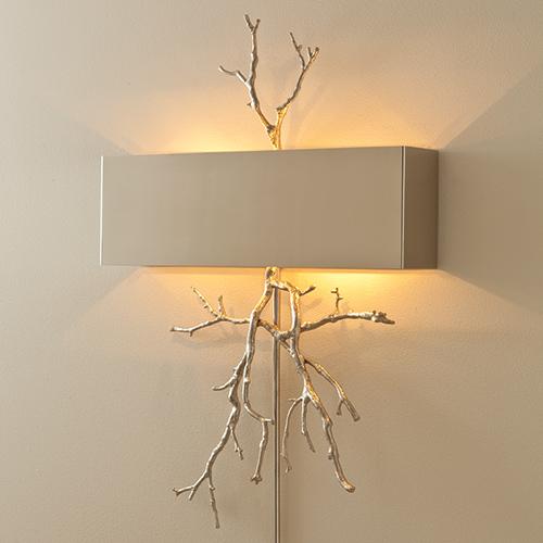 Global Views Twig Wall Sconce-Nickel-Hardwired Lighting Global-Views-9.91798-HW 00651083001349