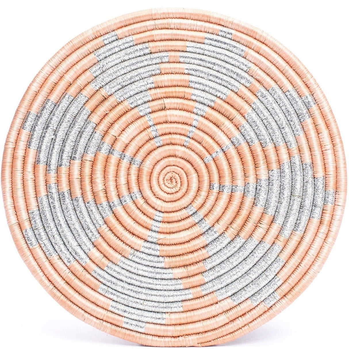 Handwoven Baskets by BLU 10" Hope Metallic Floret Hot Pad Pillow & Decor across-africa-TK.10238