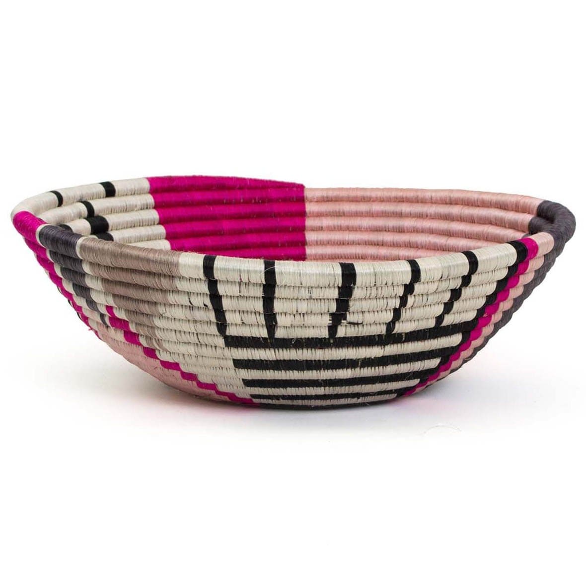 Handwoven Baskets by BLU 14" Extra Large Vivid Viola Biko Round Basket Wall