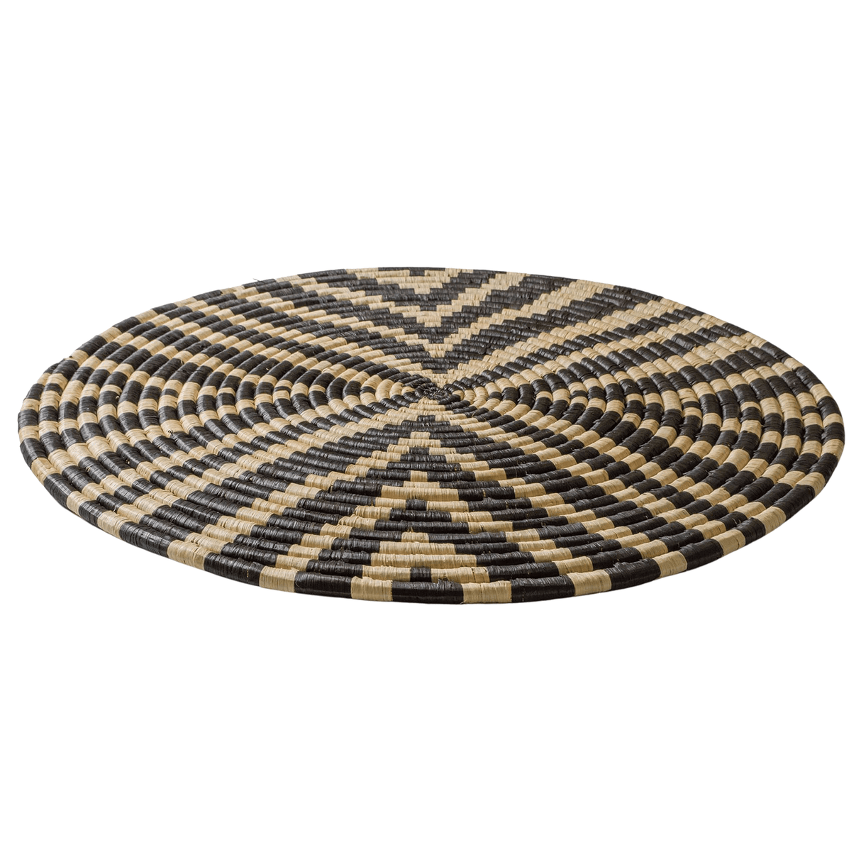 Handwoven Baskets by BLU 23" Black & Natural Geo Wall Art Disc Wall across-africa-CDW.20001-45