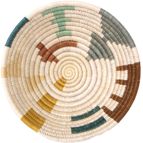 Handwoven Baskets by BLU 6" Small Shades of Sand Mtoto Round Basket Wall across-africa-FB.10644