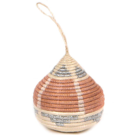 Handwoven Baskets by BLU Apricot + Silver Bulb Ornament Pillow & Decor across-africa-OO.10153
