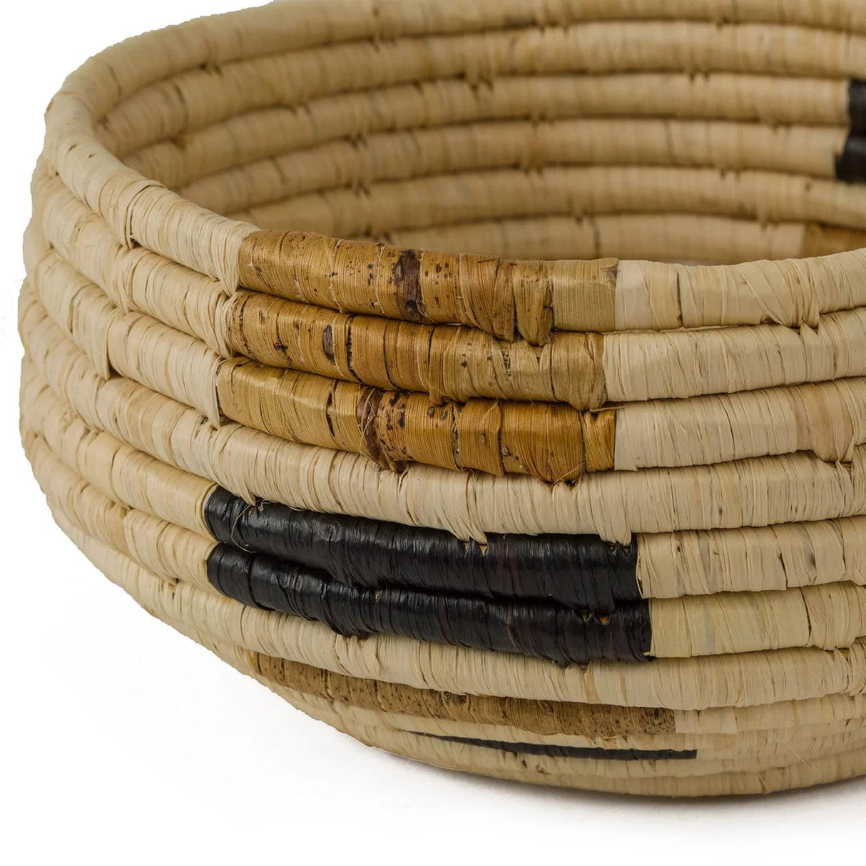 Handwoven Baskets by BLU Medium Banana Leaf Kisasa Deep Round Basket Wall across-africa-CB.20176