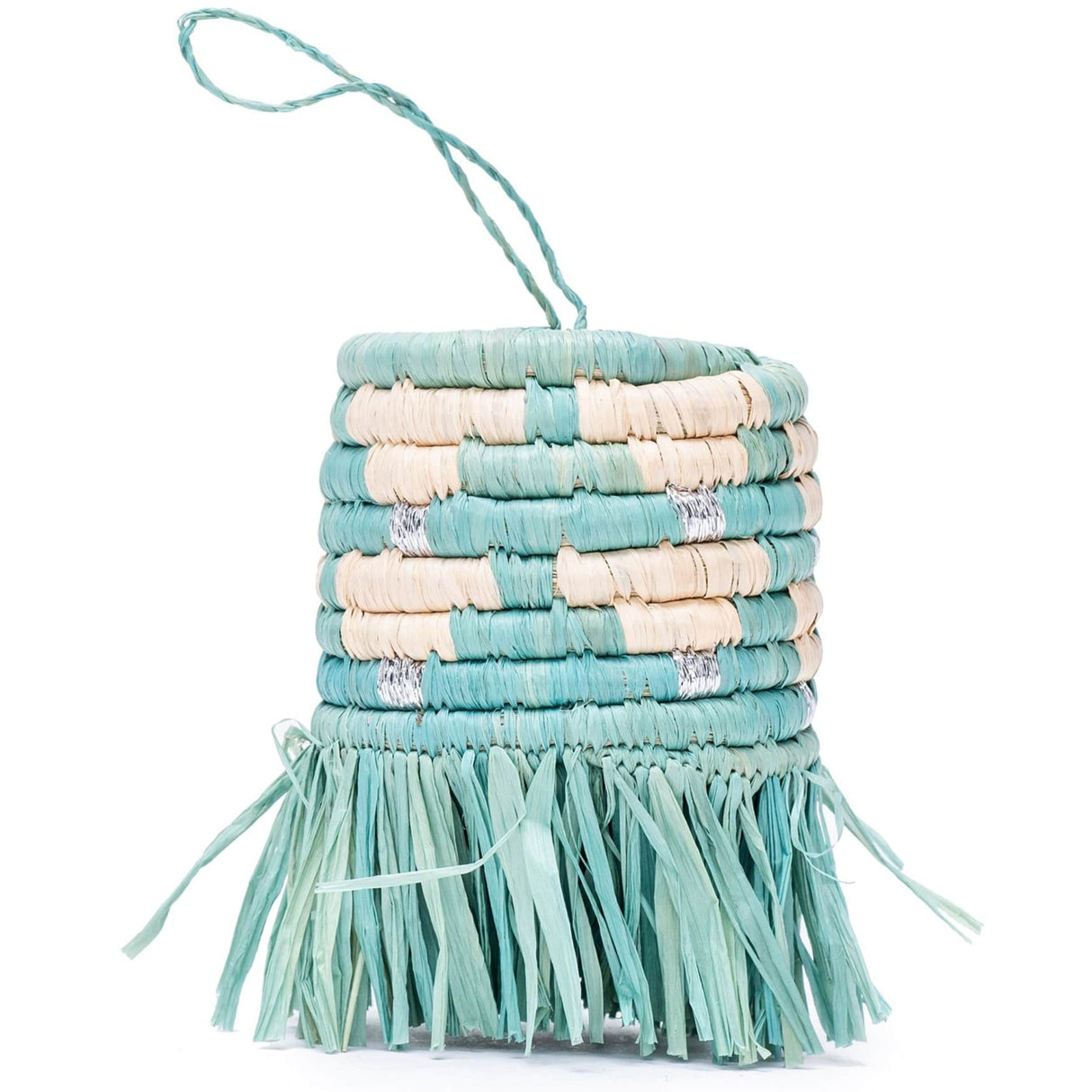 Handwoven Baskets by BLU Mist Patterned Fringed Ornament Pillow & Decor across-africa-OO.10241