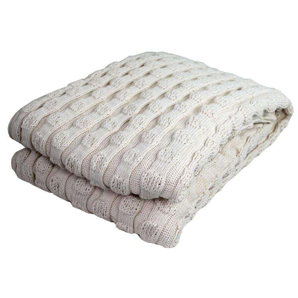 Happy Habitat Puff Balls Throw - Natural Decor happy-habitat-puff-balls-organic-natural