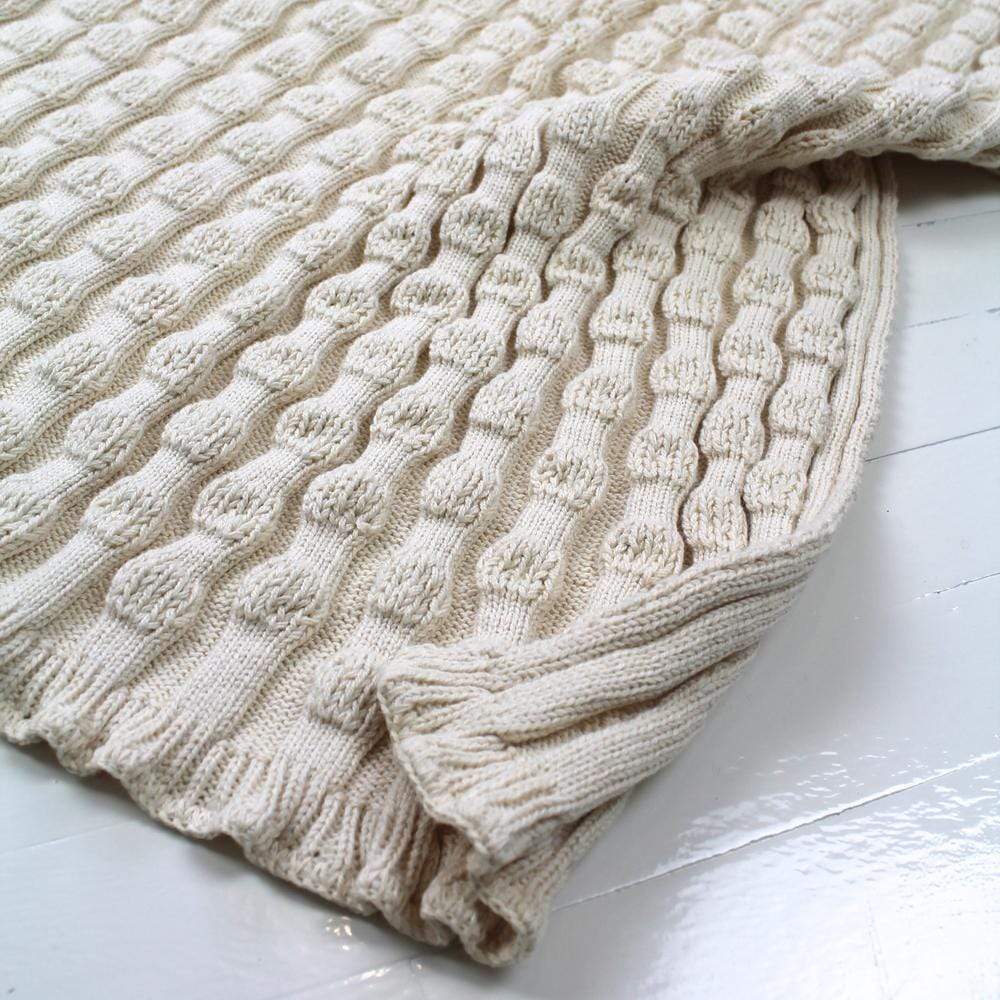 Happy Habitat Puff Balls Throw - Natural Decor happy-habitat-puff-balls-organic-natural