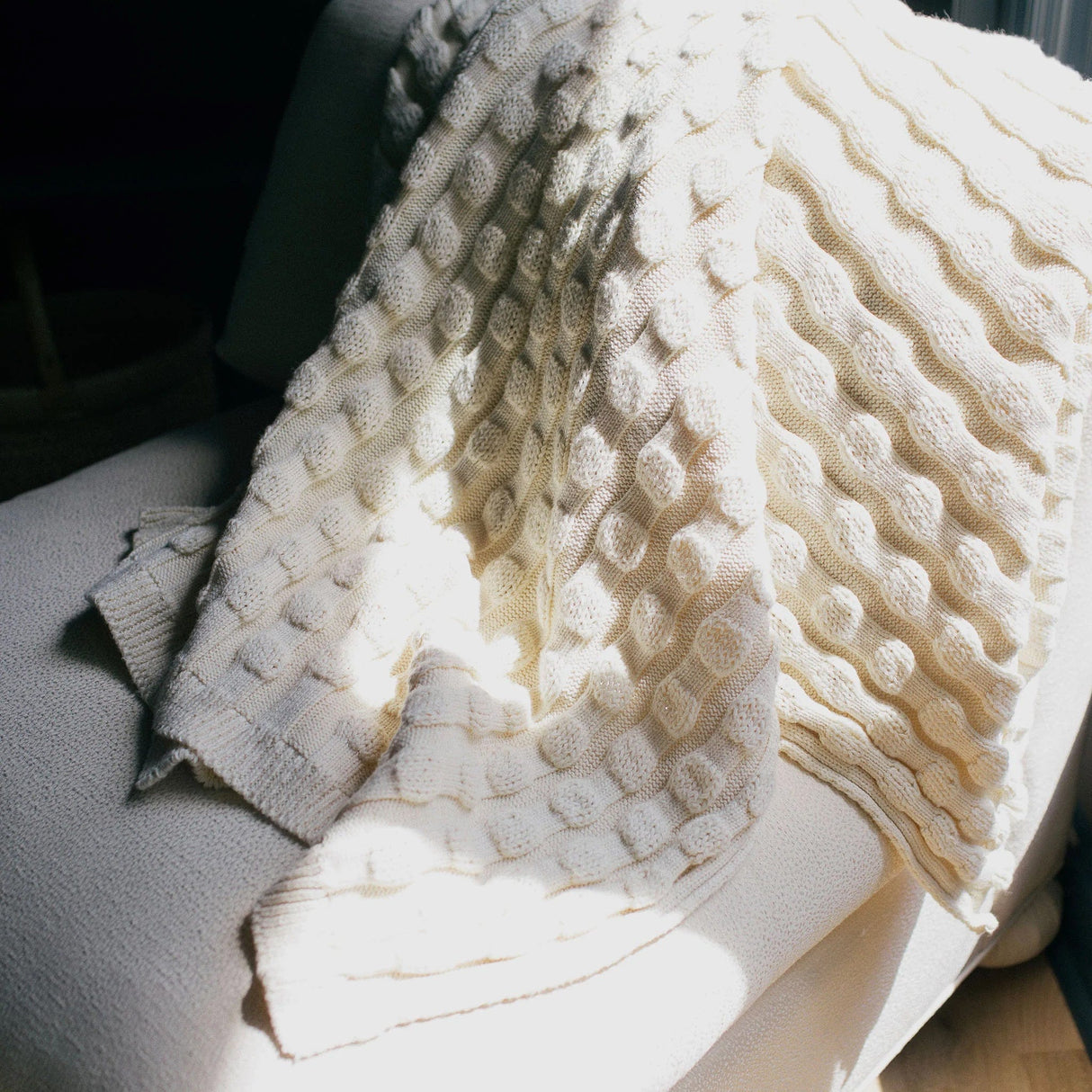 Happy Habitat Puff Balls Throw - Natural Decor happy-habitat-puff-balls-organic-natural