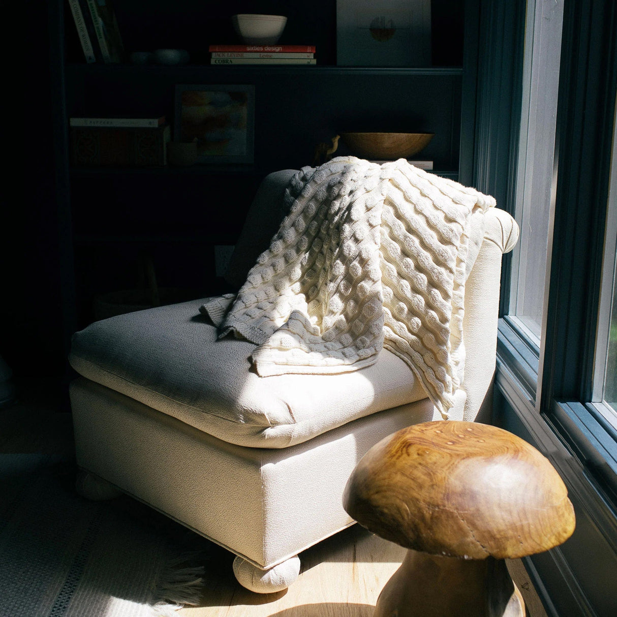 Happy Habitat Puff Balls Throw - Natural Decor happy-habitat-puff-balls-organic-natural