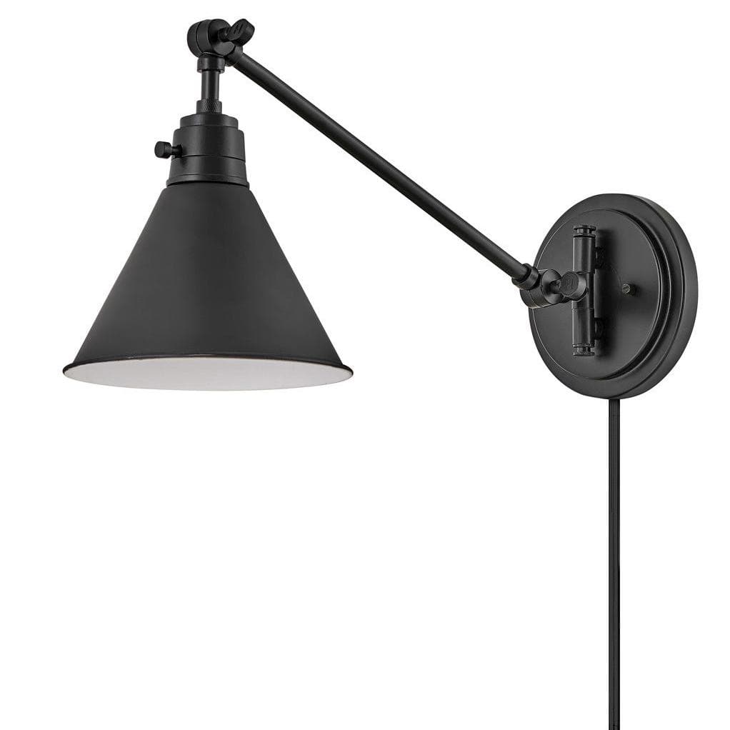 Hinkley Lighting Arti Single Light Sconce Lighting hinkley-3690BK 640665369007