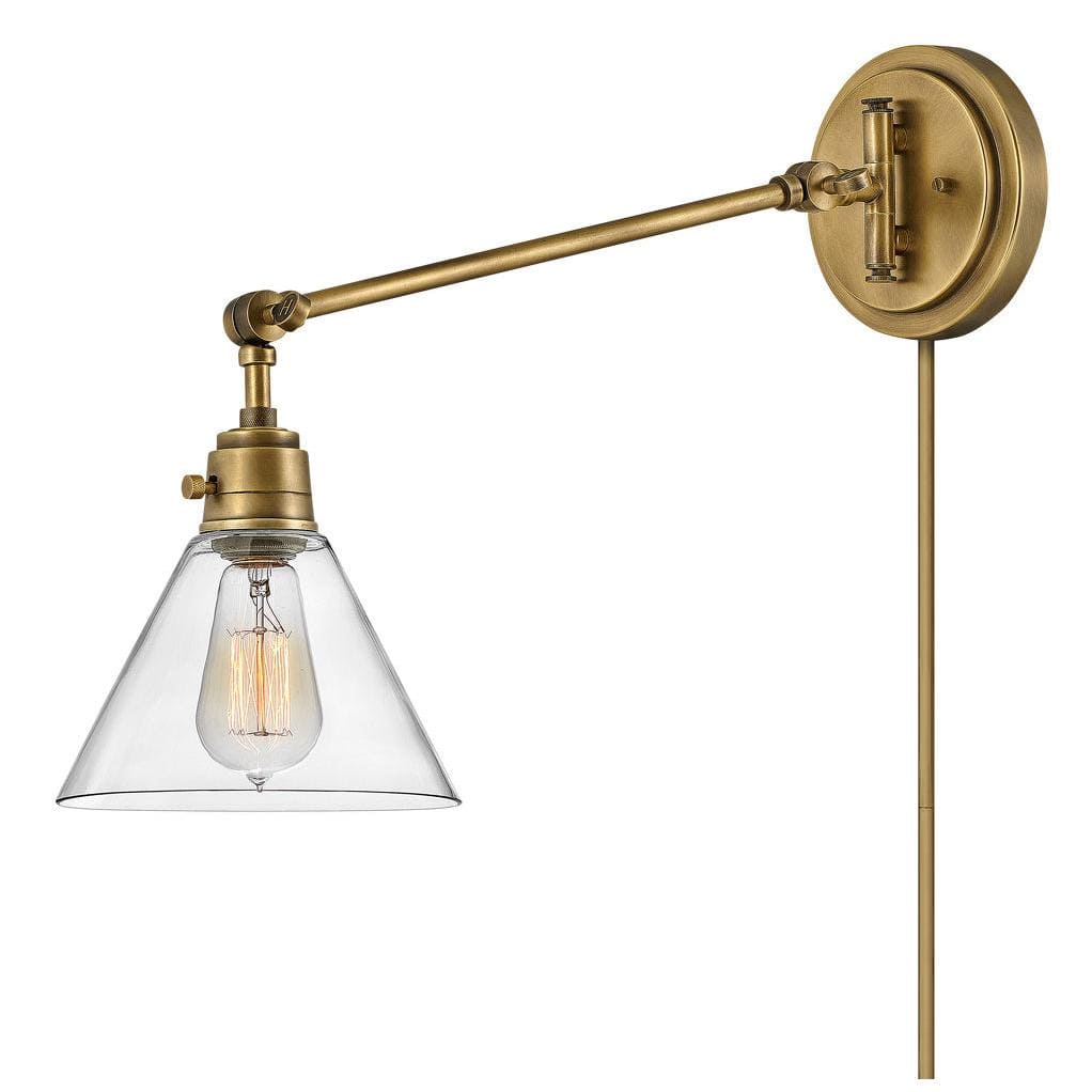 Hinkley Lighting Arti Single Light Sconce Lighting hinkley-3690HB-CL 640665369052