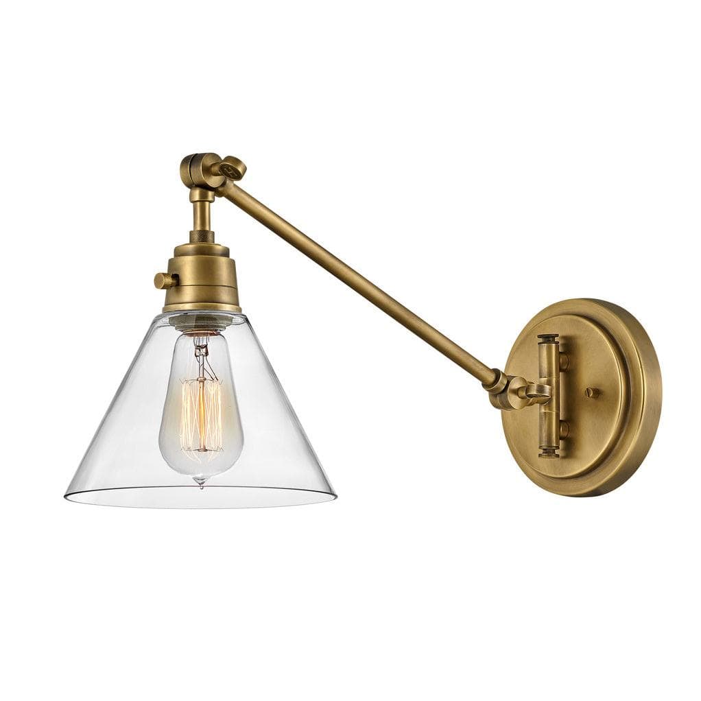Hinkley Lighting Arti Single Light Sconce w/ Glass Shade Lighting