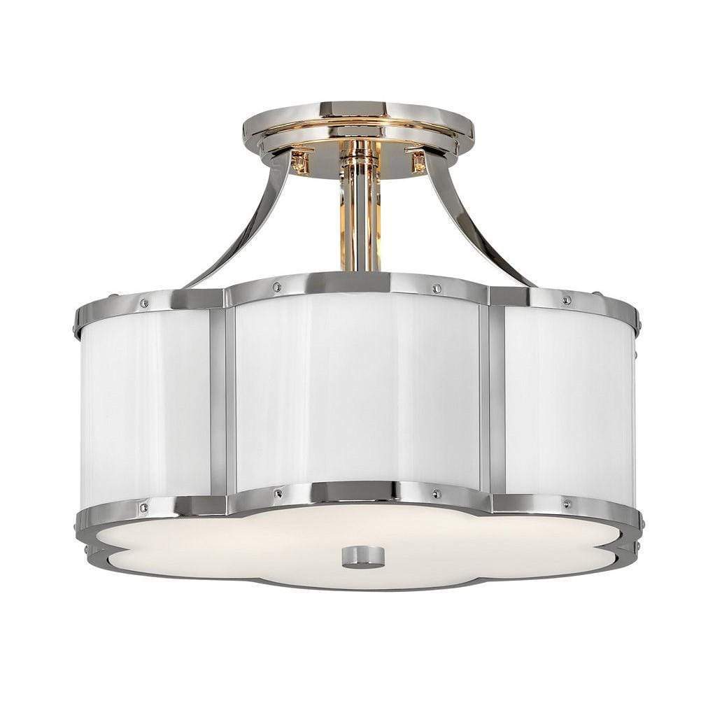Hinkley Lighting Chance Small Semi-Flush Mount Lighting hinkley-4443PN