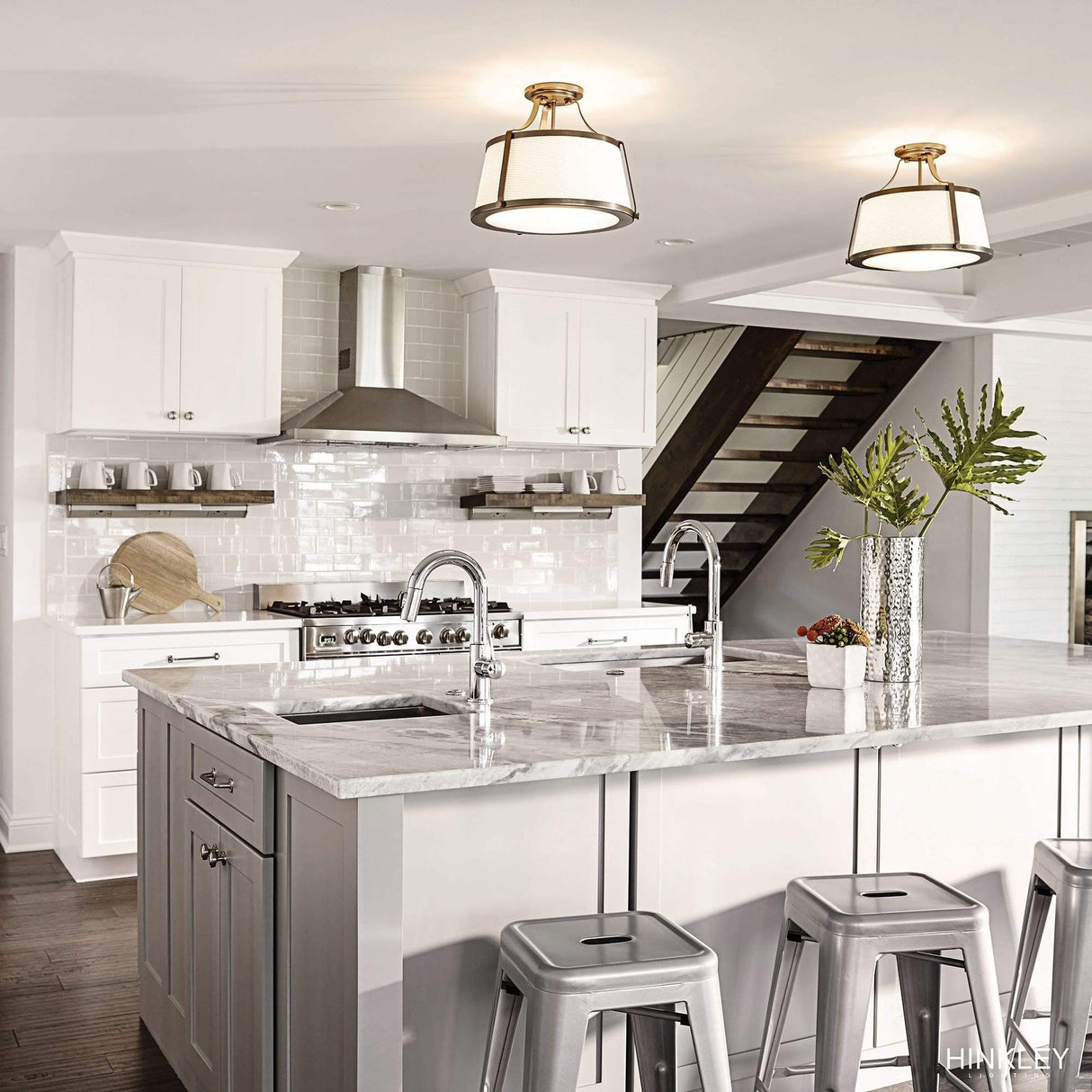 Hinkley Lighting Charlotte Flush Mount - Brushed Caramel Lighting