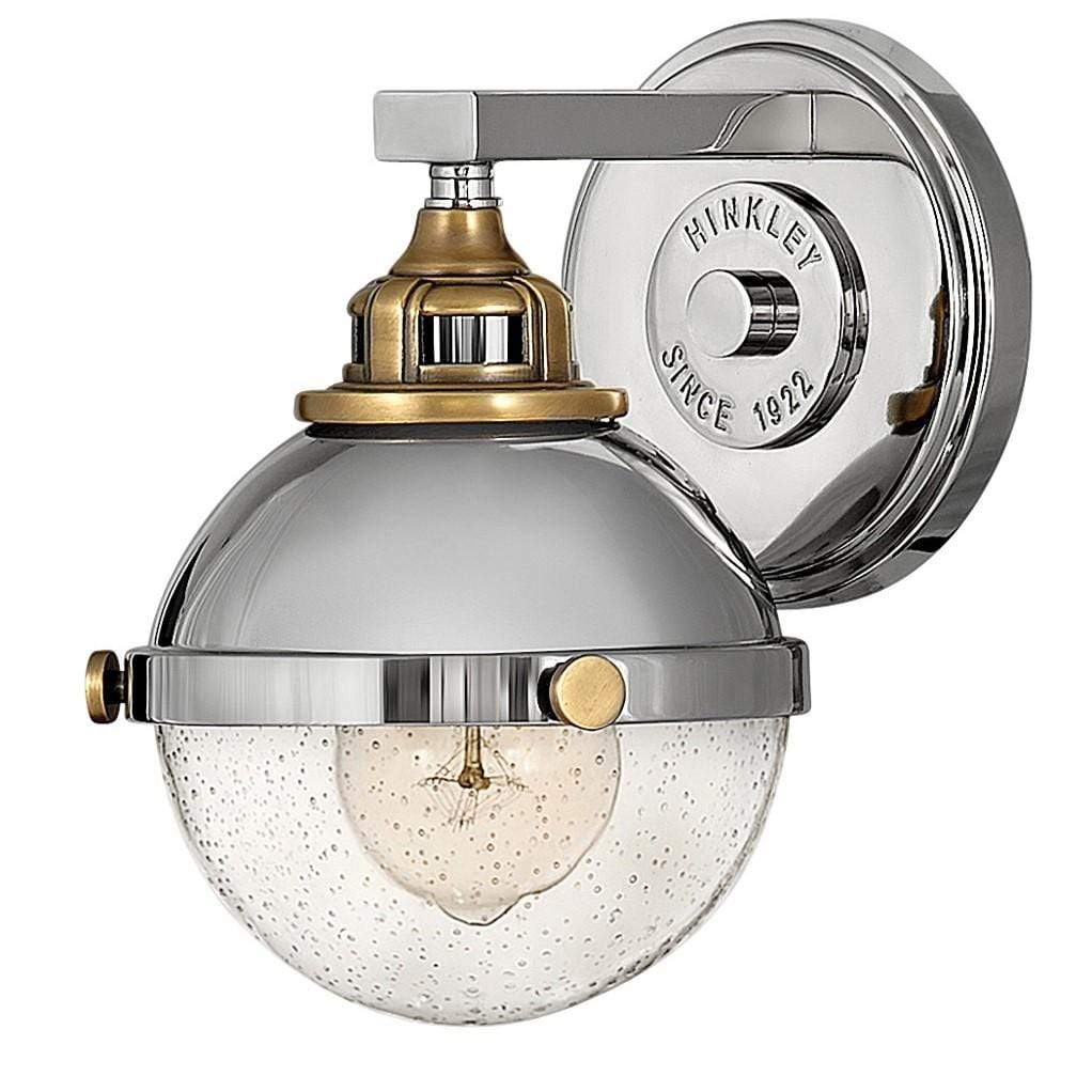 Hinkley Lighting Fletcher Single Light Vanity Sconce - Polished Nickel Lighting hinkley-5170PN 640665517026