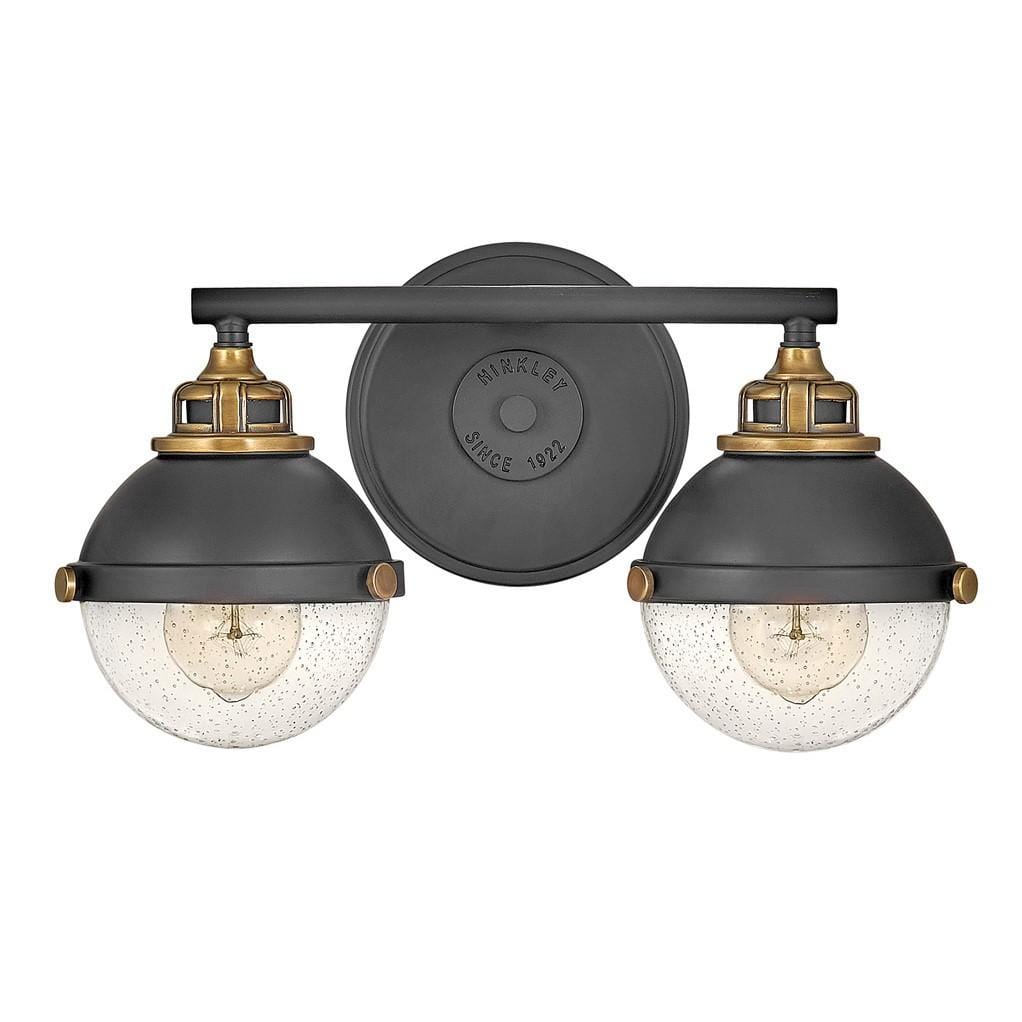 Hinkley Lighting Fletcher Two Light Vanity Sconce - Black Lighting hinkley-5172BK 640665517217