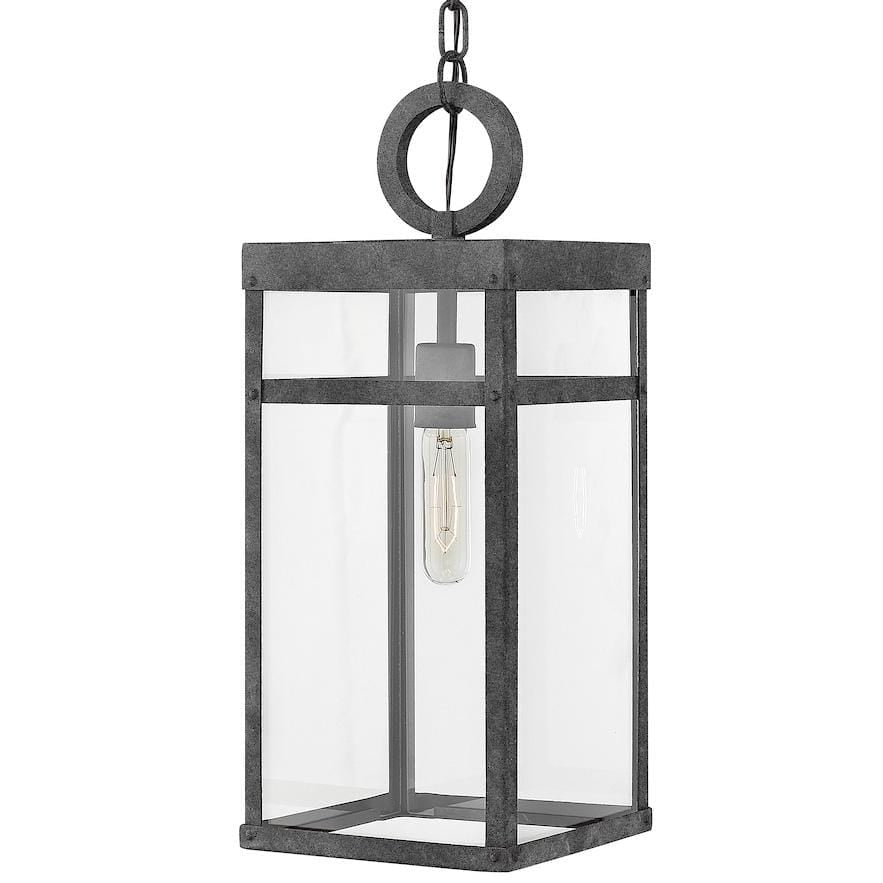 Hinkley Lighting Porter Hanging Lantern - Aged Zinc Lighting
