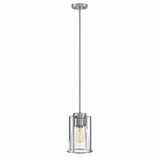 Hinkley Lighting Refinery Pendant - Brushed Nickel with Clear Glass Lighting hinkley-63307BN-CL 00640665633023